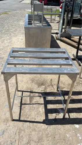 Mesa em aço inox para cozinha industrial/ mesa inox vazada 