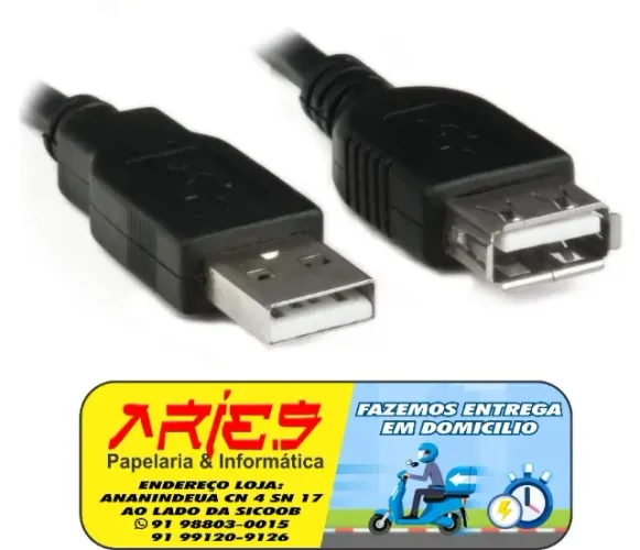 CABO EXTENSOR USB 2.0 PLUSCABLE PC-USB3002 3 METROS