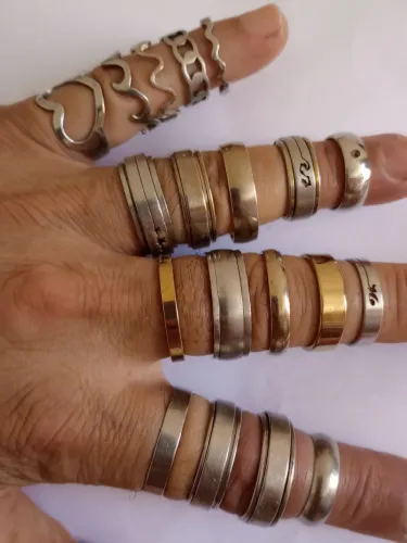 Anéis de aço inoxidável em diversos modelos