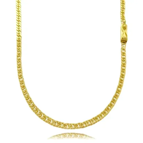 Corrente Grumet Dupla (3mm) | Revestida em ouro - (Semijoia)