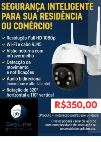 Instalação de Câmeras de Segurança a Partir de R$350,00