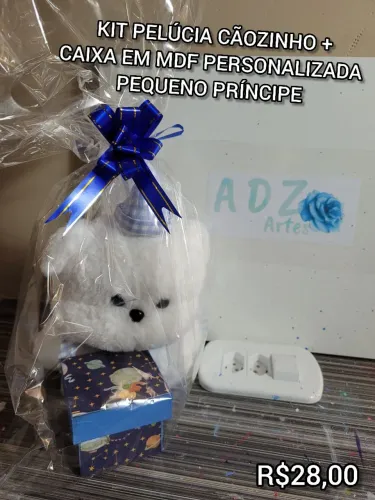 KIT CAIXAS EM MDF + PELÚCIAS 