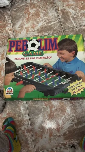 Antigo jogo de pebolim   Marca Braskit  Para 2 jogadores