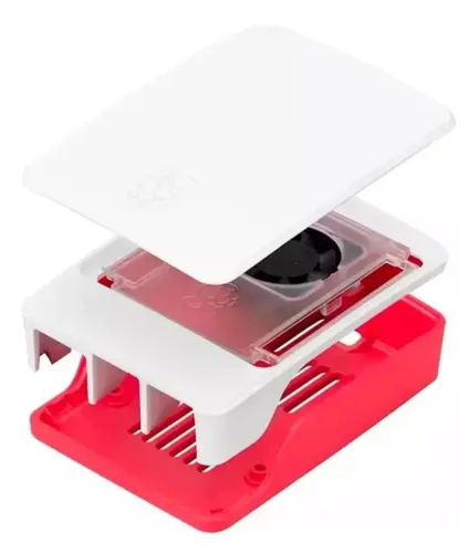 Case Raspberry Pi 5 - Red White  (Novo)