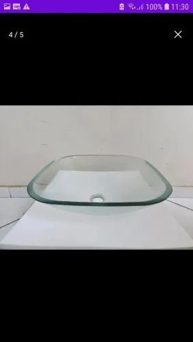 Cuba de vidro para banheiro
