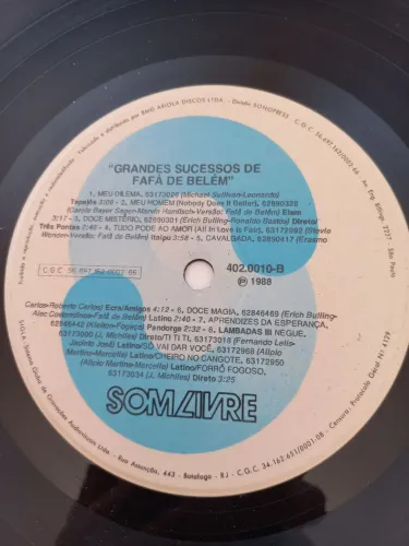 Vinil Fafá de Belém - Grandes Sucessos/Memórias