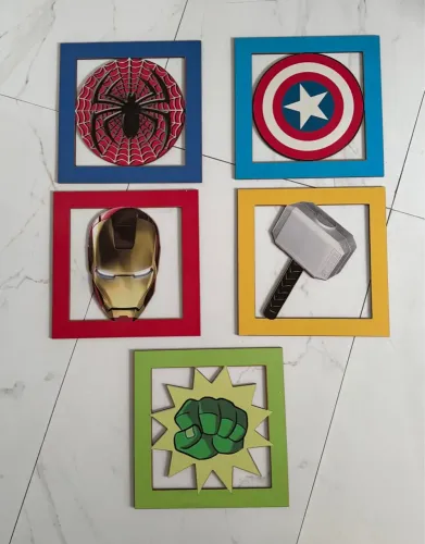 Quadros em MDF 30x30cm