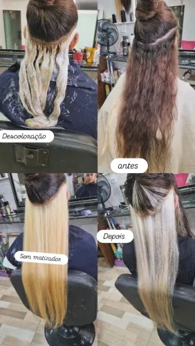 Mechas Loiro Platinado com agenda 