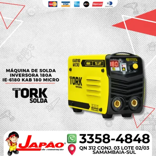Máquina de Solda Inversora 180A IE-6180 KAB 180 MICRO