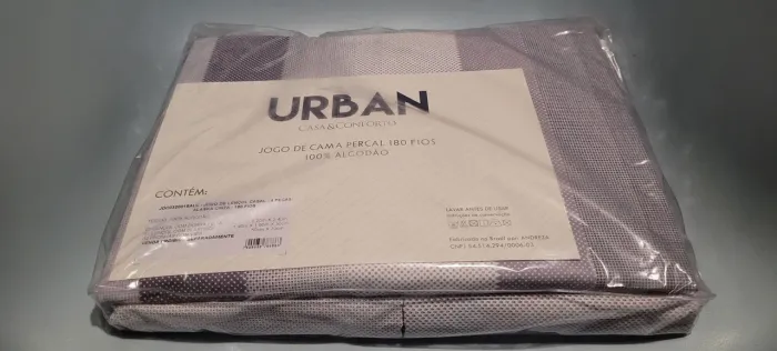 100% algodão 180 fios jogo cama casal urban novo