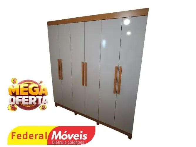 Guarda Roupa Off White Casal 100% MDF TEMOS CREDIÁRIO