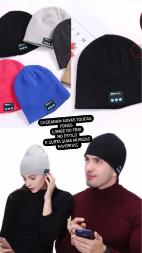 Touca Bluetooth com Fone - Conforto e Estilo no Frio