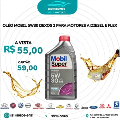 Óleo 5w30 diesel Mobil 