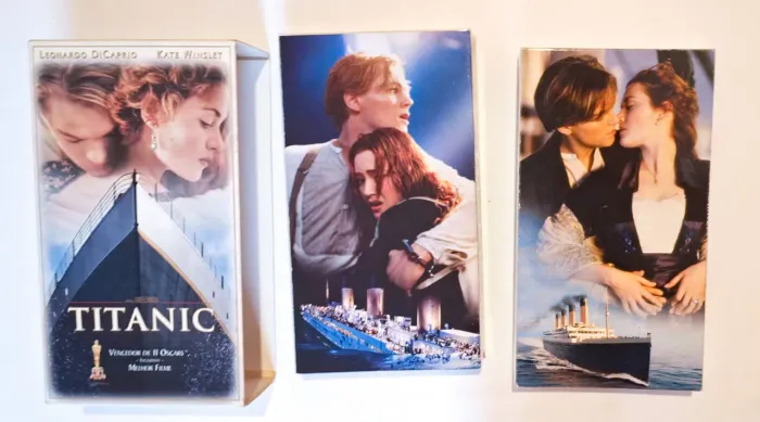 Vhs fita de video titanic dupla
