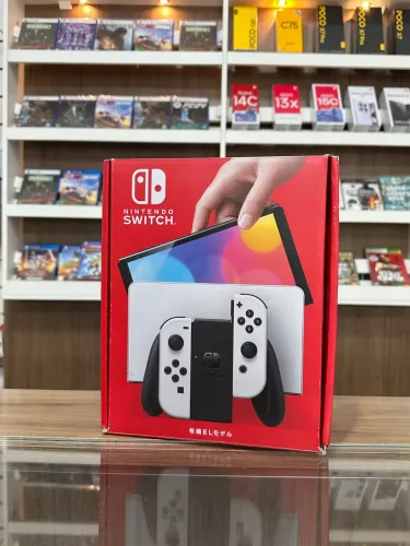 Nintendo Switch Oled Branco Desbloqueado 12x Sem Juros Loja Física Completo