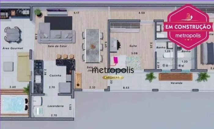 Apartamento à venda, 120 m² por R$ 841.000,00 - Osvaldo Cruz - São Caetano do Sul/SP