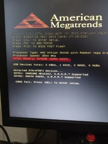 Memória RAM DDR4 4gb