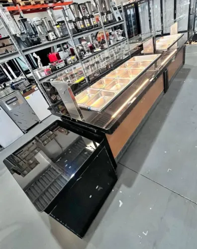 Jogo de buffet completo aquecido, refrigerado e modulo balança Gelopar (Ester)