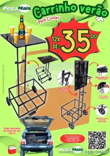 Carrinho Para Cooler