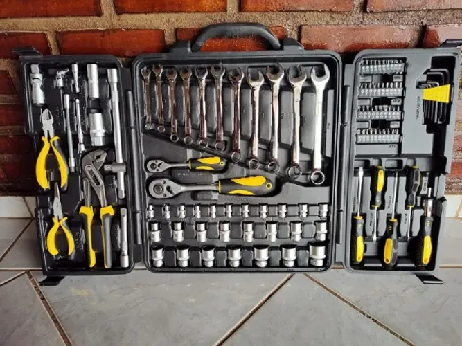 Jogo Ferramentas 110 Peças Cromo Vanadium Tradestar