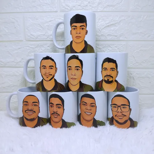 Caneca De Caricatura Personalizada 