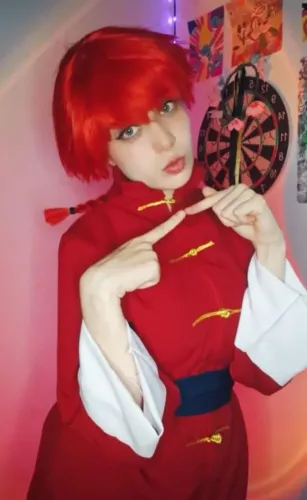 Ranma Cosplay (peruca e camiseta)