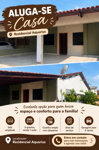 Alugo casa condomínio aquarius