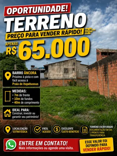 ? OPORTUNIDADE! TERRENO COM PREÇO PARA VENDER RÁPIDO! ?