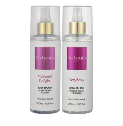 Kit 2 Body Splash Desodorante Colônia 200ml - My Sweet Delight e Very Sexy
