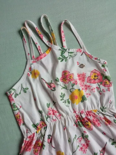 VESTIDO INFANTIL ALCINHAS FLORAL DA BRANDILLI - 8 ANOS - SEMINOVO PERFEITO!
