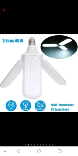 Lampada Petalas LED 45W Dobrável Ajustável Bivolt Forte Luz Branco-Frio - SQ7007