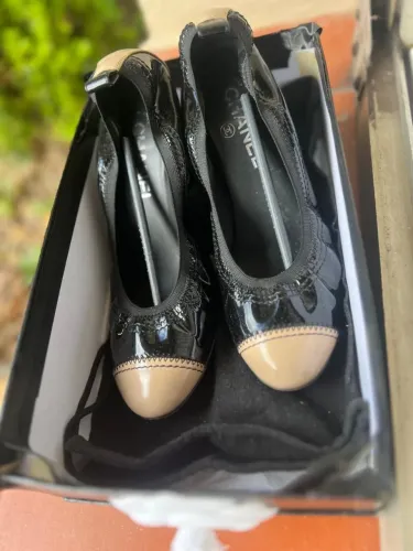 Sapatilha Chanel Original Bicolor Verniz 37BR