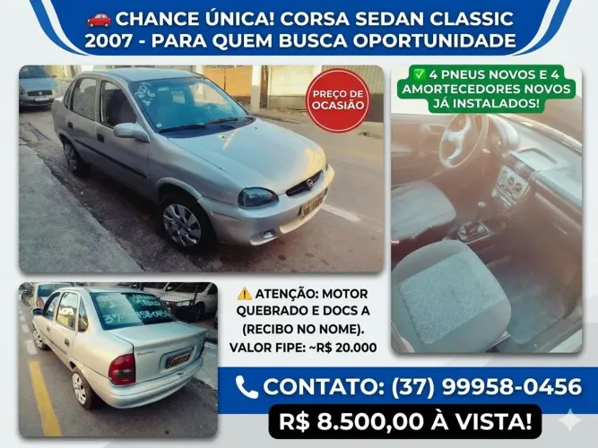 Chevrolet Corsa SED Class.life 1.0/1.0 Flexpower (álcool) 2007