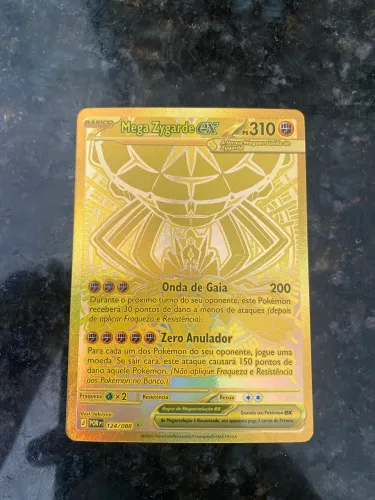 Carta de Pokémon do MEGA ZYGARDE EX DOURADA
