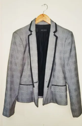 Blazer Zara xadrez Alfaiataria 