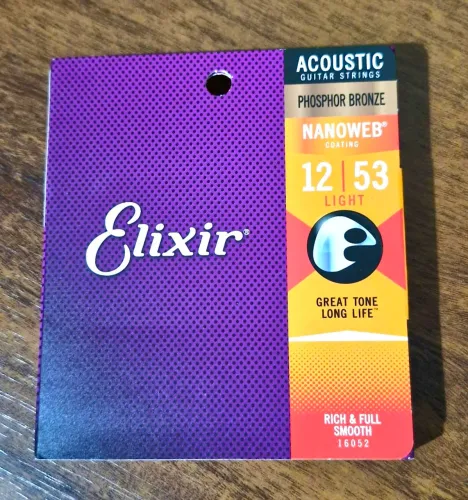 Encordoamento  Elixir Phosphor Bronze 0.12 Violão Produto ORIGINAL.