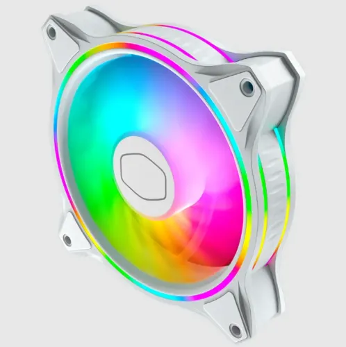 Cooler Para Gabinete Cooler Master MF120 Halo White Edition, ARGB Loop Duplo, 120mm - Nova