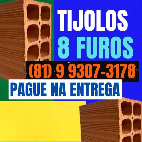 Tijolo tijolos 8 FUROS - DIRETO DA FÁBRICA PARA SUA OBRA!