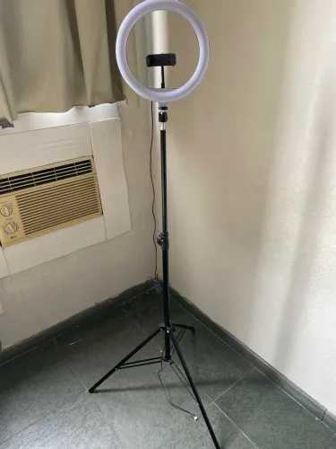 Ring light de 26 cm com tripé de 2 metros