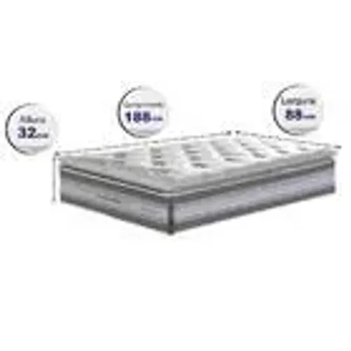Colchão Solteiro Espuma D33 Pillow Top Confortável