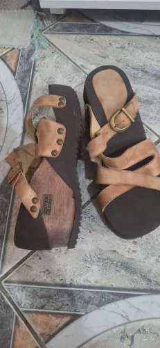 Tamanco sandalia sapato madeira surf y2k anos 2000 90s retro vintage novo