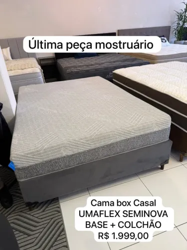 Cama Box Casal UMAFLEX SEMINOVA com ENTREGA 