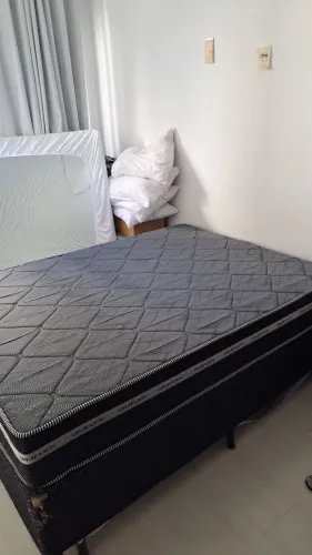 Base + Colchão de Casal Umaflex Essencial com Eurotop e Molas Ensacadas