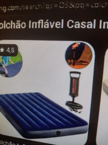 Colchão inflável de casal Intex, ideal para quem busca conforto e praticidade.