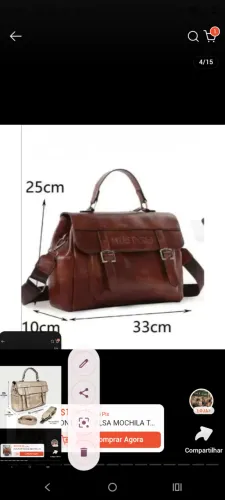 Vendo 2 Bolsa em couro sintético, muito bonita, excelente para quem gosta de bolsa grand