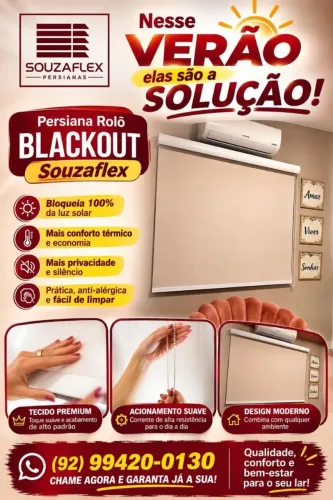 Cortina de Black-out manual em rolo, bandô elite e box