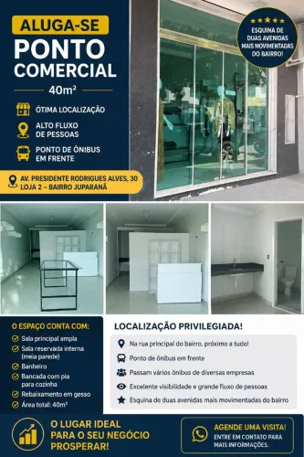 ALUGO PONTO COMERCIAL NA PRINCIPAL DO JUPARANÃ