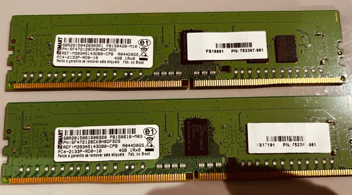 Memória RAM DDR4 2x 4gb smart