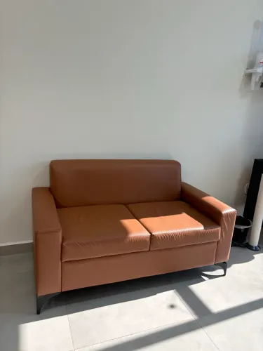 Sofa de couro caramelo