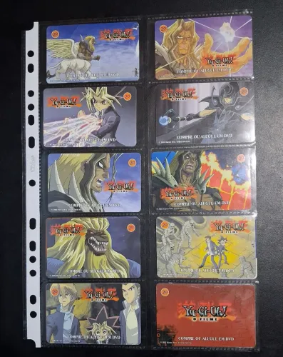 série yugioh completa 14 cartão telefônico